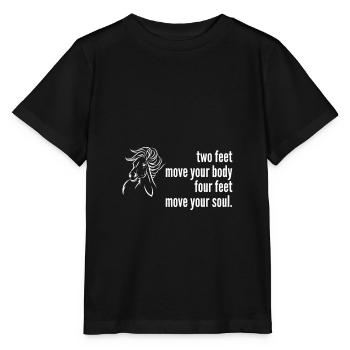 Body soul horse rider riding recreation spirit - Stanley/Stella MINI CREATOR Kids’ T-Shirt - black - Front - Mikhail (115cm)