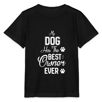 Dog owner Dog owner Dog owner Dog lover - Stanley/Stella MINI CREATOR Kids’ T-Shirt - black - Front - Mikhail (115cm)