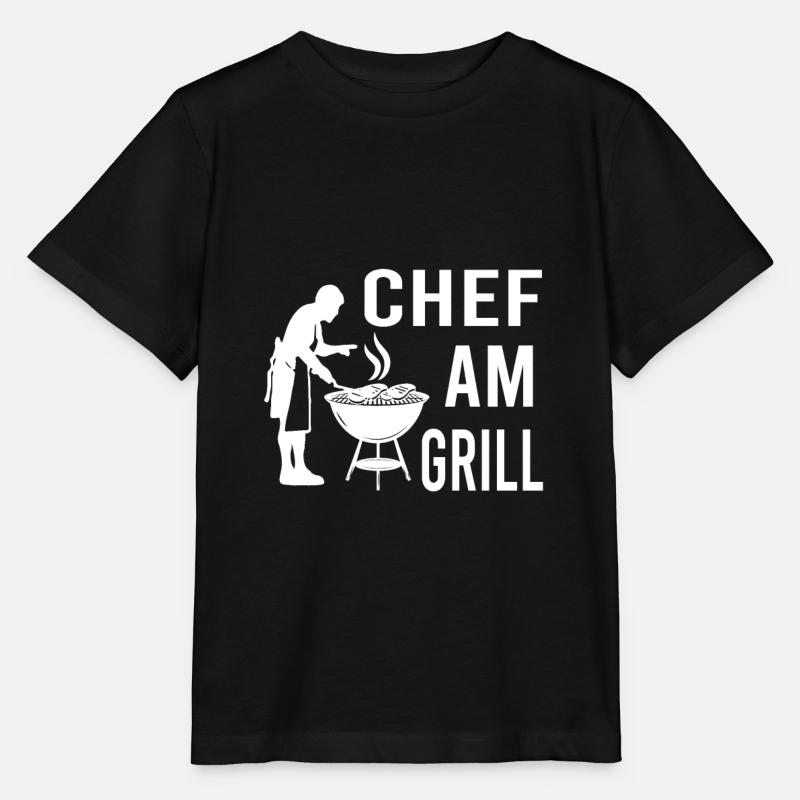 Chef am Grill Grillen Grillsaison Griller Chefkoch - Stanley/Stella Kinder T-Shirt MINI CREATOR  - Schwarz