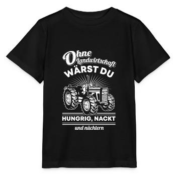 Witziges Landwirtschaft Landwirt Bauern Spruch - Stanley/Stella Kinder T-Shirt MINI CREATOR  - Schwarz - Vorne - Mikhail (115cm)