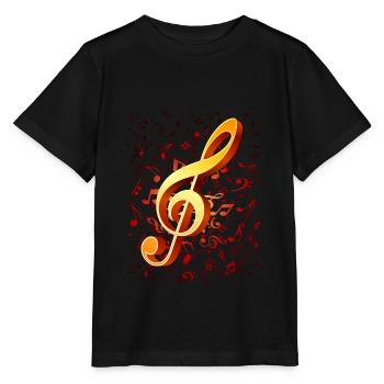 Clef Treble Clef Music Musician - Stanley/Stella MINI CREATOR Kids’ T-Shirt - black - Front - Mikhail (115cm)