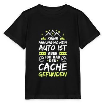 Geocaching Keine Ahnung Geocacher Cache Geocachen - Stanley/Stella Kinder T-Shirt MINI CREATOR  - Schwarz - Vorne - Mikhail (115cm)