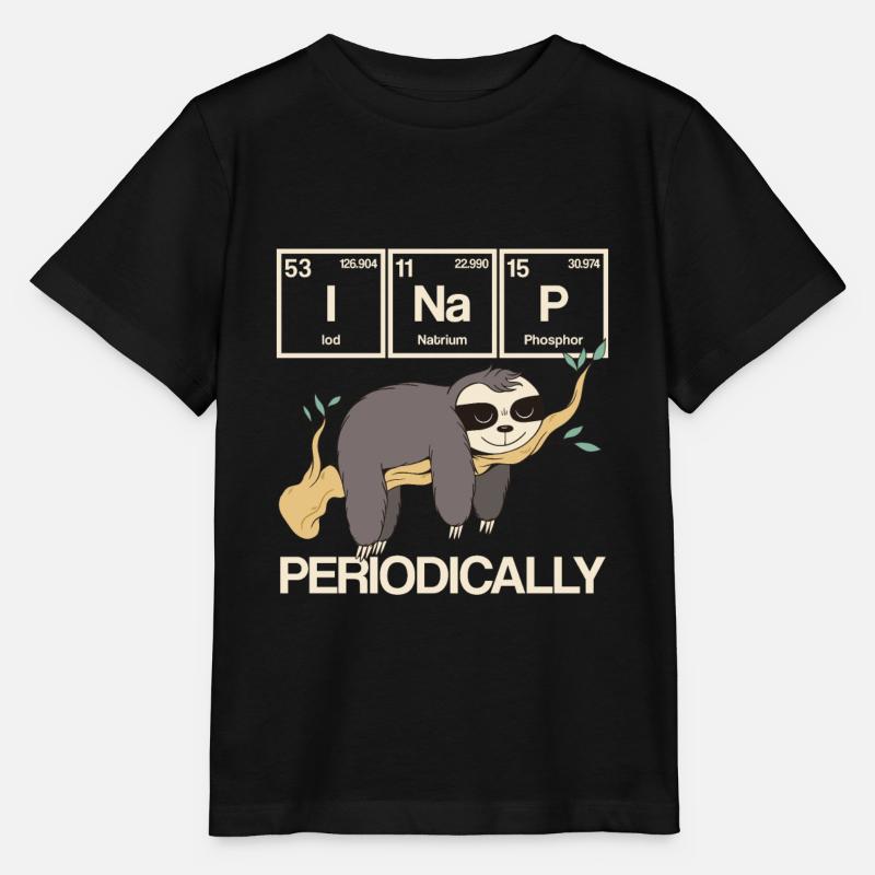 Periodensystem I Nickerchen Periodisch Sloth Geek - Stanley/Stella Kinder T-Shirt MINI CREATOR - Schwarz