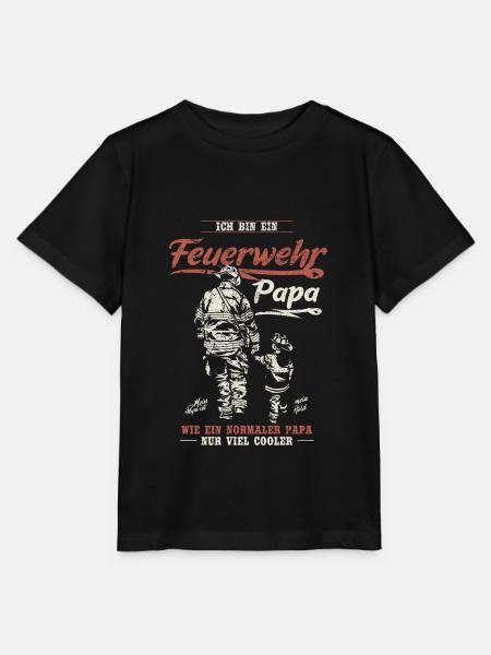 Feuerwehr Papa Feuerwehrmann Firefighter Vatertag - Stanley/Stella Kinder T-Shirt MINI CREATOR  - Schwarz