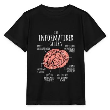 Informatiker Gehirn Programmierer Nerd IT Student - Stanley/Stella Kinder T-Shirt MINI CREATOR  - Schwarz - Vorne - Mikhail (115cm)