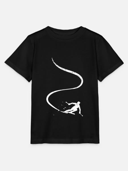 Skifahrer Abfahrt Berge Ski Sport Skier Skifahren - Stanley/Stella Kinder T-Shirt MINI CREATOR  - Schwarz