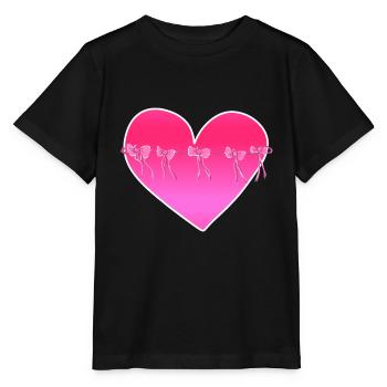 heart grinding pink symbol love - Stanley/Stella MINI CREATOR Kids’ T-Shirt - black - Front - Mikhail (115cm)