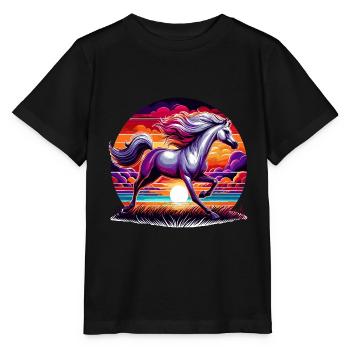 Arabische Pferdekunst - Stanley/Stella Kinder T-Shirt MINI CREATOR  - Schwarz - Vorne - Mikhail (115cm)