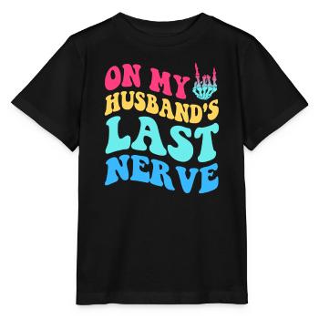 Sur le dernier de mon mari groovy - T-shirt bio MINI CREATOR Stanley/Stella Enfant - noir - Devant - Mikhail (115cm)