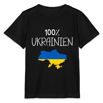 100 % Ukrainien - cadeau homme Ukraine - T-shirt bio MINI CREATOR Stanley/Stella Enfant - noir - Devant - Mikhail (115cm)