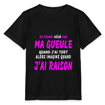J'AI RAISON - T-shirt bio MINI CREATOR Stanley/Stella Enfant - noir - Devant - Mikhail (115cm)