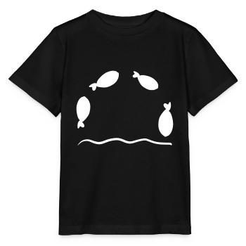 water fish fish swim animal rights activists - Stanley/Stella MINI CREATOR Kids’ T-Shirt - black - Front - Mikhail (115cm)