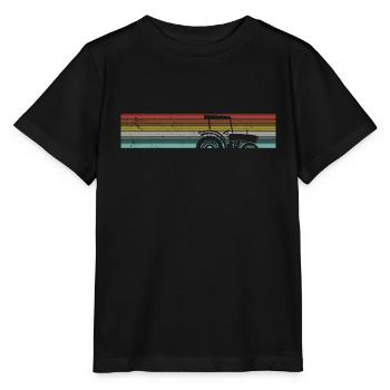 TRACTEURS AGRICOLES MACHINES AGRICOLES RÉTRO - T-shirt bio MINI CREATOR Stanley/Stella Enfant - noir - Devant - Mikhail (115cm)
