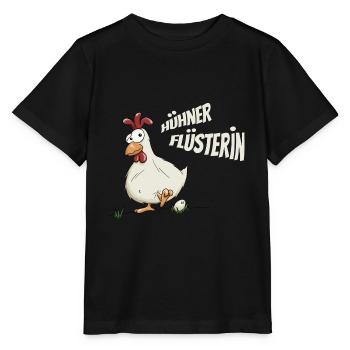 forsches Huhn Hühner-Flüsterin Bäuerin Geschenk - Stanley/Stella Kinder T-Shirt MINI CREATOR  - Schwarz - Vorne - Mikhail (115cm)