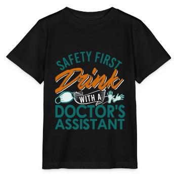 Physician Assistant - Stanley/Stella MINI CREATOR Kids’ T-Shirt - black - Front - Mikhail (115cm)