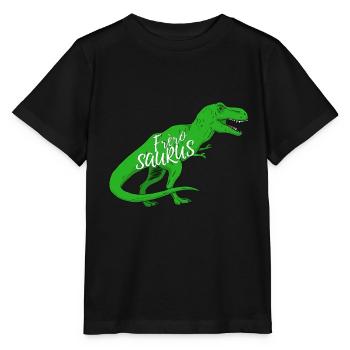 Frèrosaurus Humour Dinosaure Pour Garçon - T-shirt bio MINI CREATOR Stanley/Stella Enfant - noir - Devant - Mikhail (115cm)