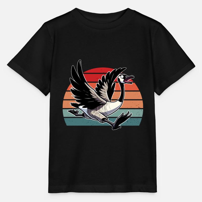 Drôle d’oie canadienne - T-shirt bio MINI CREATOR Stanley/Stella Enfant - noir