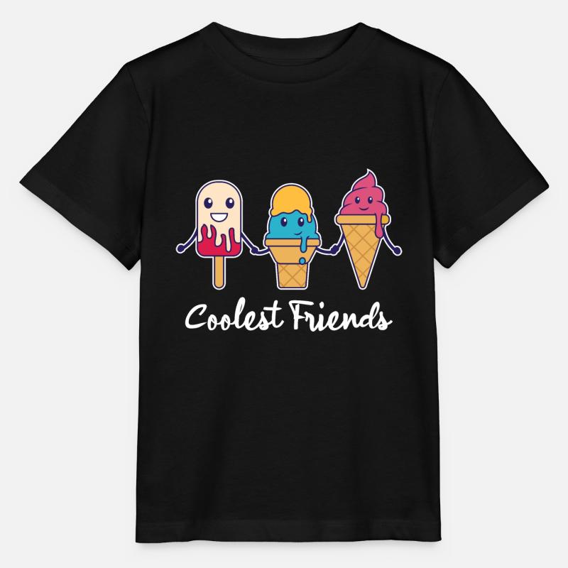 Crème glacée Été Crème glacée Fun Kids Popsicles - T-shirt bio MINI CREATOR Stanley/Stella Enfant - noir