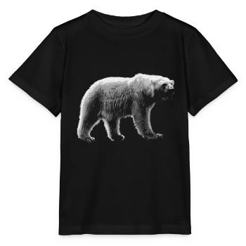Ours Grizzly Ours brun Ours prédateur Animaux sauvages - T-shirt bio MINI CREATOR Stanley/Stella Enfant - noir - Devant - Mikhail (115cm)