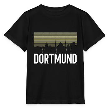 Dortmund Skyline Ruhrpott Ruhrgebiet Andenken - Stanley/Stella Kinder T-Shirt MINI CREATOR  - Schwarz - Vorne - Mikhail (115cm)