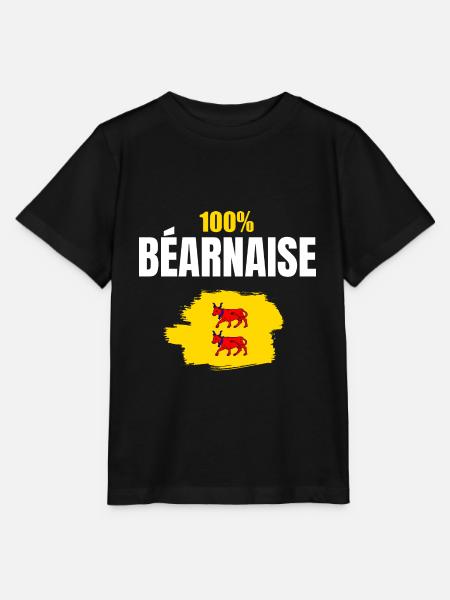 100 % bearnaise - cadeau Femme béarn - béarnais - T-shirt bio MINI CREATOR Stanley/Stella Enfant - noir