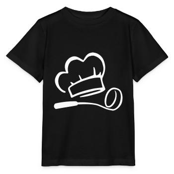 Kochmütze Kochlöffel Koch Kochkunst Kochen - Stanley/Stella Kinder T-Shirt MINI CREATOR  - Schwarz - Vorne - Mikhail (115cm)