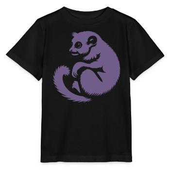 Loris Slowlori Silhouette Mammifère - T-shirt bio MINI CREATOR Stanley/Stella Enfant - noir - Devant - Mikhail (115cm)