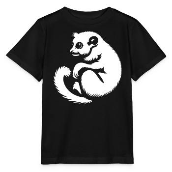 Loris Slowlori Silhouette Mammifère - T-shirt bio MINI CREATOR Stanley/Stella Enfant - noir - Devant - Mikhail (115cm)