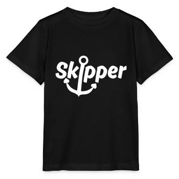 équipage - Skipper Voile Équipage Charter - T-shirt bio MINI CREATOR Stanley/Stella Enfant - noir - Devant - Mikhail (115cm)