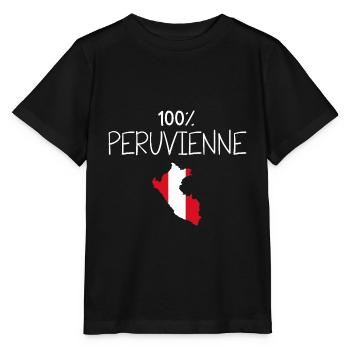 100 % péruvienne - cadeau femme Pérou - T-shirt bio MINI CREATOR Stanley/Stella Enfant - noir - Devant - Mikhail (115cm)