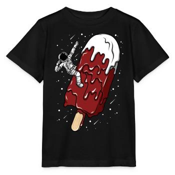 Astronaute -Batonnet glace chocolat - Humoristique - T-shirt bio MINI CREATOR Stanley/Stella Enfant - noir - Devant - Mikhail (115cm)