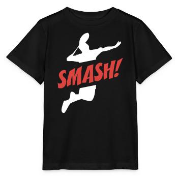 Smash Badminton - Stanley/Stella MINI CREATOR Kids’ T-Shirt - black - Front - Mikhail (115cm)