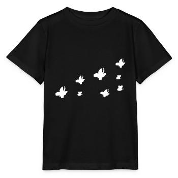 insects symbol butterfly bee fly - Stanley/Stella MINI CREATOR Kids’ T-Shirt - black - Front - Mikhail (115cm)
