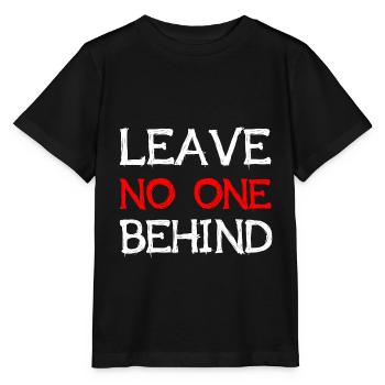 Idée de cadeau de bienvenue pour les réfugiés ne laisser personne de côté - T-shirt bio MINI CREATOR Stanley/Stella Enfant - noir - Devant - Mikhail (115cm)