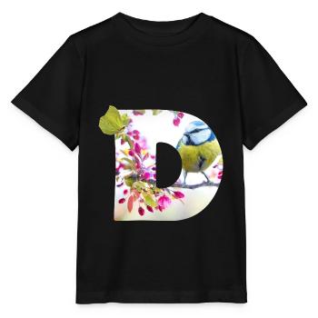 printemps oiseau papillon d - T-shirt bio MINI CREATOR Stanley/Stella Enfant - noir - Devant - Mikhail (115cm)
