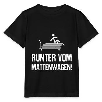 Einschulung Runter Vom Mattenwagen Sportunterricht - Stanley/Stella Kinder T-Shirt MINI CREATOR  - Schwarz - Vorne - Mikhail (115cm)