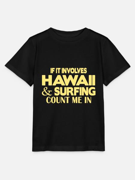 Hawaii Surfing - Stanley/Stella Kinder T-Shirt MINI CREATOR - Schwarz