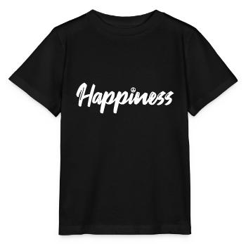 Happiness Peace - Stanley/Stella Kinder T-Shirt MINI CREATOR  - Schwarz - Vorne - Mikhail (115cm)
