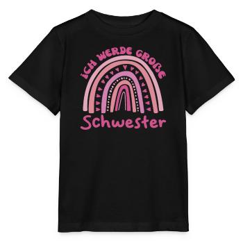 Große Schwester Regenbogen Süßes Geschwister 2024 - Stanley/Stella Kinder T-Shirt MINI CREATOR  - Schwarz - Vorne - Mikhail (115cm)