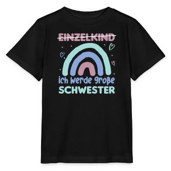 Große Schwester Regenbogen Süßes Geschwister 2024 - Stanley/Stella Kinder T-Shirt MINI CREATOR  - Schwarz - Vorne - Mikhail (115cm)