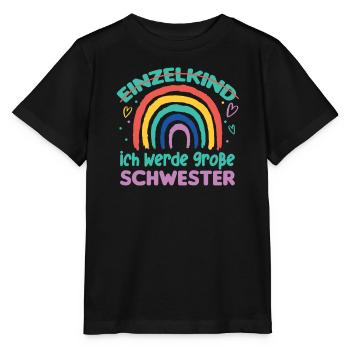 Grande sœur arc-en-ciel doux 2024 - T-shirt bio MINI CREATOR Stanley/Stella Enfant - noir - Devant - Mikhail (115cm)