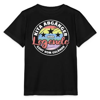 Diplômé de la garderie : une légende quitte le site - T-shirt bio MINI CREATOR Stanley/Stella Enfant - noir - Devant - Mikhail (115cm)