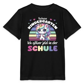 Bye bye kindergarten I glitter at school - Stanley/Stella MINI CREATOR Kids’ T-Shirt - black - Front - Mikhail (115cm)