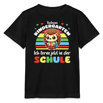 Bye bye kindergarten, I'm learning at school - Stanley/Stella MINI CREATOR Kids’ T-Shirt - black - Front - Mikhail (115cm)