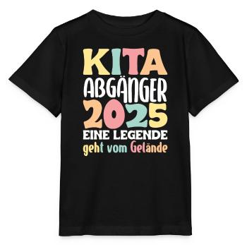 Diplômé de la garderie : 2025 Une légende quitte le site - T-shirt bio MINI CREATOR Stanley/Stella Enfant - noir - Devant - Mikhail (115cm)