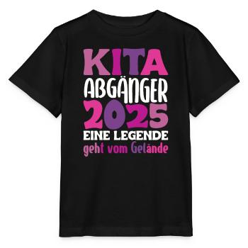 Diplômé de la garderie : 2025 Une légende quitte le site - T-shirt bio MINI CREATOR Stanley/Stella Enfant - noir - Devant - Mikhail (115cm)