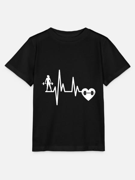 Bodybuilding Fitness Herzschlag Training EKG Sport - Stanley/Stella Kinder T-Shirt MINI CREATOR - Schwarz