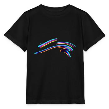 linien bunt farbig effektwelle wellen linie linien - Stanley/Stella Kinder T-Shirt MINI CREATOR  - Schwarz - Vorne - Mikhail (115cm)