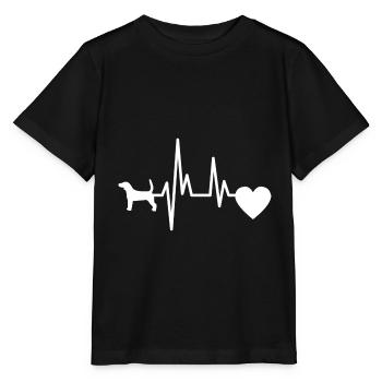 Dog Heartbeat Heart Dogs Love Dog Love - Stanley/Stella MINI CREATOR Kids’ T-Shirt - black - Front - Mikhail (115cm)