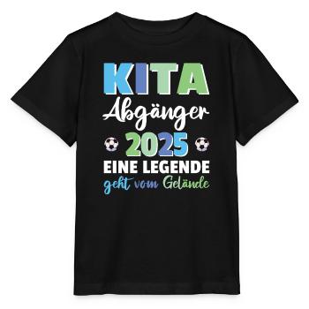 Diplômé de la garderie : 2025 une légende du football - T-shirt bio MINI CREATOR Stanley/Stella Enfant - noir - Devant - Mikhail (115cm)